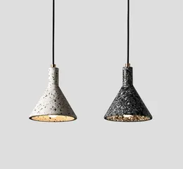 Amerikanska industriella terrazzo hänge lampa retro loft nordisk kreativ ljus restaurang säng rum bar belysning hänger