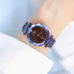 女性は有名なブランドのドレス女性の時計Reloj Mujerクリスタルマグネットバックル女性腕時計Zegarek Damski 210527