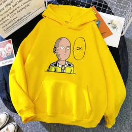 Felpe con cappuccio da uomo Felpe con cappuccio One Punch Anime Felpa con cappuccio da uomo 2021 Tuta in pile autunno Abbigliamento maschile Streetwear Moda Pullover da uomo Sudore caldo