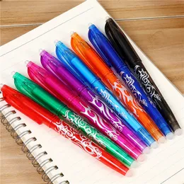 8pcs Wood Grain Erasable Gel Pen With Eraser 0.5mm Colorful Ink Writing Stationery For Kids Gift School Office Creative Drawing Tools