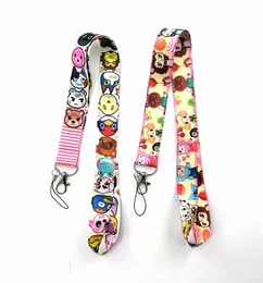 Ciondoli per cellulare Charms 20pcs Cordino per cartoni animati Portachiavi Carta d'identità per appendere la corda Sling Neck strap Ciondolo ragazzo ragazza Regali # 21