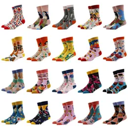 الجوارب للرجال Pink Girl Series Women's Cotton Crew Insisex Man Man Funder Pattern Creative Ladies Novelty Cartoon Sock for Gifts