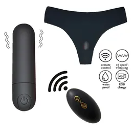 Giocattoli del sesso del vibratore delle mutandine portatili per lo stimolatore del clitoride della donna Telecomando senza fili 10 modalità Uovo vibrante invisibile7250880