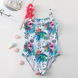 Kwiat Dzieci Baby Kąpiel 3-8 lat Dziewczyny Swimsuit One Piece Dzieci Swimweear Beach Wear Swimming Garnitur 157