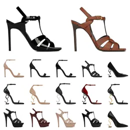 Med box lyx mode kvinnor designer klackar 8cm 10cm 12cm klänning skor patent äkta läder vintage party bröllop sko pumpar högklackat dam sandaler storlek 36-45