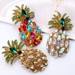 Moda Kolorowa Rhinestone Kolorowa Rhinestone Dangle Drop Kolczyki Wysokiej Jakości Kryształy Biżuteria Akcesoria dla kobiet