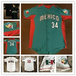 Niestandardowy drużyna baseball Mexico World Classic Jersey Adrian Gonzalez Luis Urias Alcides Escobar Yovani Gallardo Jaime Garcia Sergio Romo Brandon Laird Sched