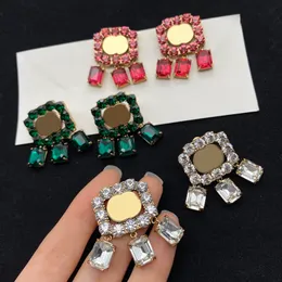 Хрустальные серьги дизайнерские серьги для женщин Gemstone Hoops G Earing Подвеска Ювелирные Изделия Любовь Роскошные Шпильки Des Boucle Oreilles Hoop 2201132