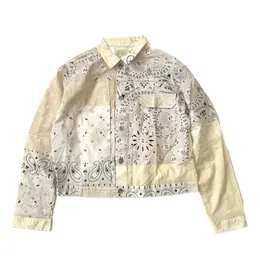 メンズジャケットKapital HirataとAcer Cashewフラワーカラーマッチングショートルーズハイストリートファッションシャツバイブスタイル