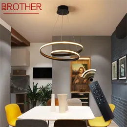 Hänglampor Brother Light Fixtures LED med fjärrkontroll Dimble Modern Home Decorative for Dining Room Restaurant