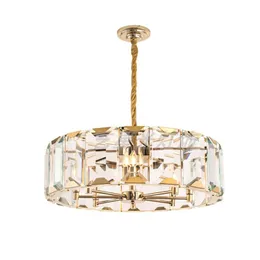 Lampy wiszące lekkie luksusowe postmodernistyczne kryształowy dekoracja wnętrza salon do jadalni sypialnia kreatywna żelazny żyrandol