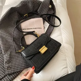 Crossbody Torby Kamienny wzór Mała skóra PU dla kobiet 2021 Trend Handbag Branded Trending Ramię Totes