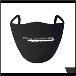 Designer Hushållningsorganisation Hem Garden Drop Delivery 2021 Creative Mask Zipper Design Lätt att dricka tvättbar återanvändbar täckning Prot