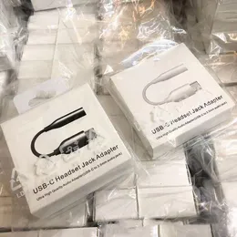 Type-C to 3.5mm Earphone cable Adapters USB-C male 3.5 AUX audio female Jack for Samsung note 10 20 plus with packaging
