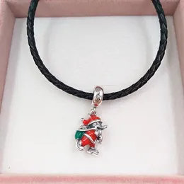 Pandora Charms Smycken Making Kit Kvinnor Braclets 925 Sterling Silver Chain Bead Disin Santa Mouse Bag Dangle Red Green Enamel Halsband Par Christian 797501enmx