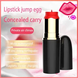 Ägg silikon sexleksaker vibrerande ägg kvinnliga onani stick läppstift form dold för kvinna lesbisk sm verktyg USB laddning 1124