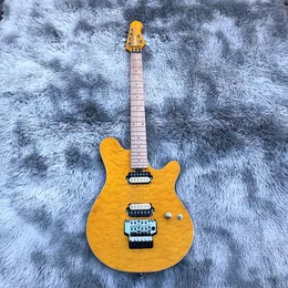 electric guitaryellow color mahogany body made china high quality maple wood fingerboard 22 fret