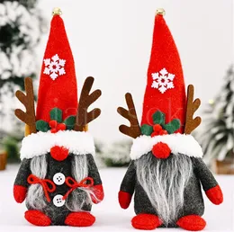 Gnomes Christmas Decor Creative Antlers Anão Ornamentos Sueco Gnomo Xmas Falleless Forest Velho Presentes DD600