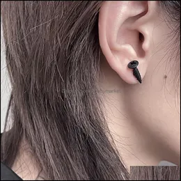 Stud Earrings Jewelry Niche Design Screw Nail Personality Exaggerated Men And Women Simple Dark Punk Aessories Drop Delivery 2021 9Srga