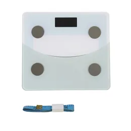 Bilancia pesapersone Bluetooth con portata di misurazione 180 kg con bilancia pesapersone da bagno con display digitale LED APP intelligente - nera