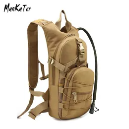 ManKaTer Tactical Backpack Water Bag Sports Camel Hydration Military Pouch Rucksack Bicycle Camping Pack Q0721