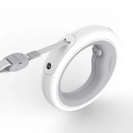 Moestar UFO 2 Retractable Dog Leash Ring Led Lighting Flexibel Pet Collar Dog Puppy Traction Rope Belt Long Leash 210712