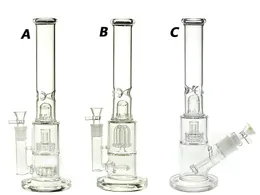 Glass Hookah Bongs & Pipes (44+65)mm 14.5inch Stright with 2 perc and 14mm bowl 900G/Pc for 3 style GB004