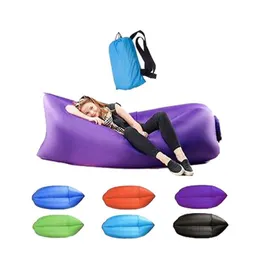 2020 New 3 Season Camping Inflatable Sofa Lazy Bag Ultralight Down Sleeping Bag Outdoor Air Bed Inflatable Sofa Y0706