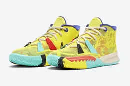 Kyrie 7 Mãe Natureza Pacote Crianças Tênis De Basquete Alta Qualidade Fogo  E Água Masculino Feminino Sapatos Esportivos Com Caixa Tamanho US4 US12 De  $289,64