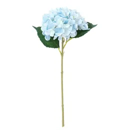 47 cm artificiell hortensia dekorativa blommor huvud 19cm falska silke singel real hydrangeas för bröllop centerpieces hemfest rh5868