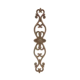 Oggetti decorativi Figurine Artigianato in legno Applique Decal Onlay Decorazione antica intagliata Angolo per mobili in gomma ovale lungo e grande