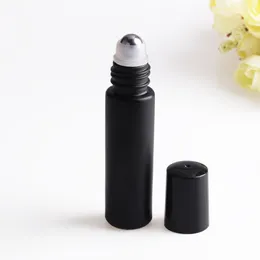 10ml 1/3oz Black Fragrances ROLL ON GLASS BOTTLE ESSENTIAL OIL Metal Roller Ball BY DH9585