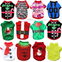 Christmas Dog Shirts for Small Dogs Stripe Cotton Dog Apparel in Spring Summer Sublimation Blank Pet Clothes Puppy Basketball Jersey 23 Color Wholesale A212