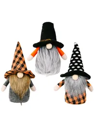 Party Supplies Halloween Gnomes Dekoracja Pluszowa Szwedzki Tomte Pomarańczowy Nisse Doll Handmade Figurka Decor Do Home Office Phjk2107