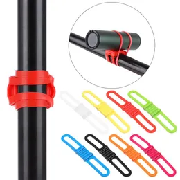 1PC Bike Bicycle Silicone Band Flash Light Torcia Phone Strap Tie Ribbon Mount Fastener Holder Bandage Accessori per ciclismo