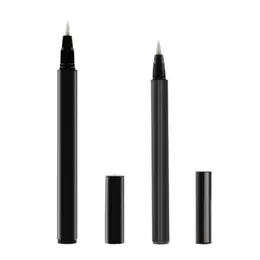 Preto vazio Tubo Eyeliner plástica, estética Recipiente, Garrafa Líquido Eyeliner Com Escova Cap, Make Up tubo vazio