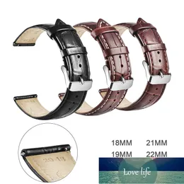 التبديل جلد طبيعي watchbands 18 ملليمتر 19 ملليمتر 20 ملليمتر 21 ملليمتر 22 ملليمتر 24 ملليمتر ووتش حزام حزام حزام دبوس إبزيم سريعة الافراج عن الأذن الخام سعر المصنع خبير تصميم جودة أحدث