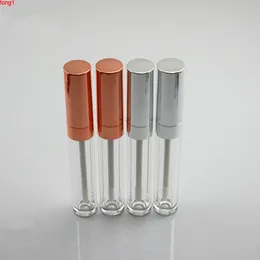 wholesale Tubo per lucidalabbra da 6 ml / bottiglie Tubi per lucidalabbra vuoti Contenitori per imballaggio Bottiglie riutilizzabili per trucco Coperchio in oro rosa quantità buona