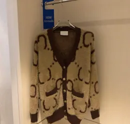21 marki mody projektant Sweatters Nowa kobieca luźna płaszcz brązowy presbyopia pełny sweter SWEAT