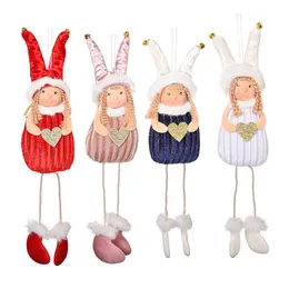 Dekoracje świąteczne Angel Dolls Wisiorek Xmas Drzewo Wiszące Ornamenty Handmade Pluszowe Zabawki Nowy Rok Prezent