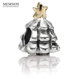 Authentic 925 Sterling Silver Jewelry Beads Christmas Tree Charm Charms Fits European Pandora Style Jewellry Bracelets & Necklace 790365