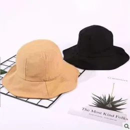 Ведро шляпа шляпа рыбацкой шляпы женских летних модных модных листьев лотоса Breim маленький свежий арт досуг солнечный