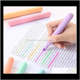 Highlighters Writing Supplies Office School Business & Industrialcreative And Lovely Triangle Fluorescent Set Student Marker Wheat St Adverti