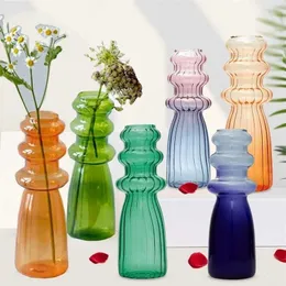 花瓶ホームデコール植木鉢リビングルーム装飾ガラス容器ステンドグラスレストランフラワーアレンジメントの装飾品211215
