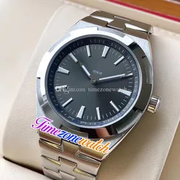 42mm Oversease Watches 2000v / 120G-B122 2000V Grå Dial Blue Markers Automatisk mens Klocka Rostfritt Stål Armband Inga datum TimeZoneWatch E128A (2)