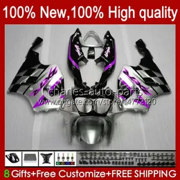 Body Bodywork For KAWASAKI NINJA good ZX7R ZX750 ZX-7R ZX 7 R ZX 750 28HC.110 purple silver ZX 7R 96 97 98 99 00 01 02 03 ZX-750 1996 1997 1998 1999 2000 2001 2002 2003 Fairing Kit