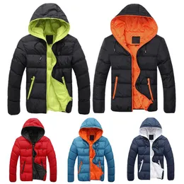 Mann Winter Parkas Herbst Stepp Outwear Mantel Männer Plus Größe Mit Kapuze Puffer Jacke Solide Parka Kleidung Warme