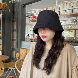 Yeni Pamuk Ince Stil Katı Kova Şapka Unisex Bob Kapaklar Hip Hop Gorros Erkekler Kadınlar Yaz Panama Kap Plaj Güneş Balıkçılık Boonie Şapka G220311