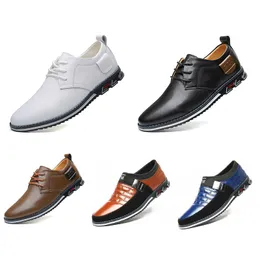 2021 남성 가죽 신발 컬러 블랙 브라운 블루 흰색 오렌지 디자인 남성 트렌드 캐주얼 스니커즈 크기 39-45