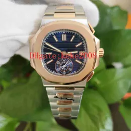 BPF armbandsur män Klockor 40.5mm 5980 / 1R-001 5980 Två toner Rose Gold Rostfritt stål Kronografi Cal.7750 Rörelse Genomskinlig Mekanisk Automatisk Mäns Klocka